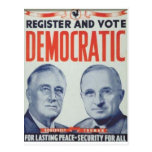 1944 Roosevelt - Truman Post Card