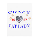1947 Crazy Cat Lady Postcard
