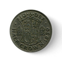 1950 British Half Crown button
