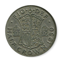 1950 British Half Crown magnet
