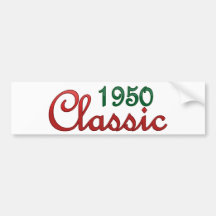 1950 Classic Bumper Stickers