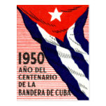 1950 Cuban Flag Poster Post Cards