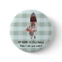 1950 DINER GAL WAITRESS NAME PIN - CUSTOMIZE! buttons