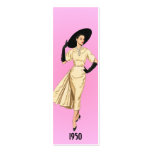 1950 Fashion Bookmark Business Cards