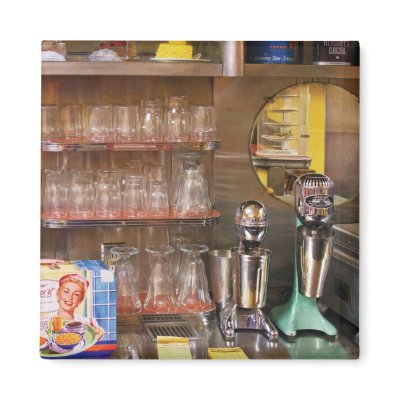 1950's - A 1950's Diner Fridge Magnet by suburbanscenes