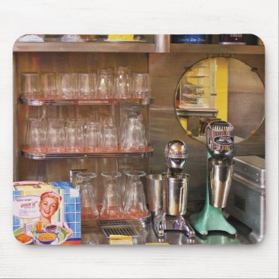 1950's - A 1950's Diner Mousepads by suburbanscenes