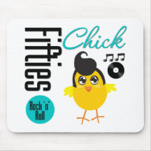 1950s Chick Mouse Pad