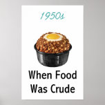 1950s Crude Food posters