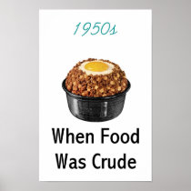 1950s Crude Food Poster