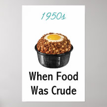 1950s Crude Food Poster