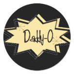 1950s Dad **DADDY-0** Round Stickers