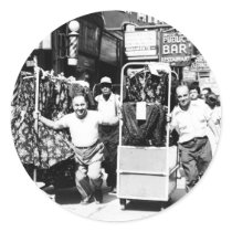 1950's Garment District, New York City Photo Round Stickers