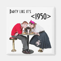 1950's Soda Shop Couple Magnets