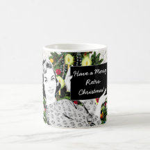 1950s Woman with a Christmas Sign Coffee Mug