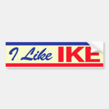1952 I Like IKE Presidential Election Sticker Bumper Stickers