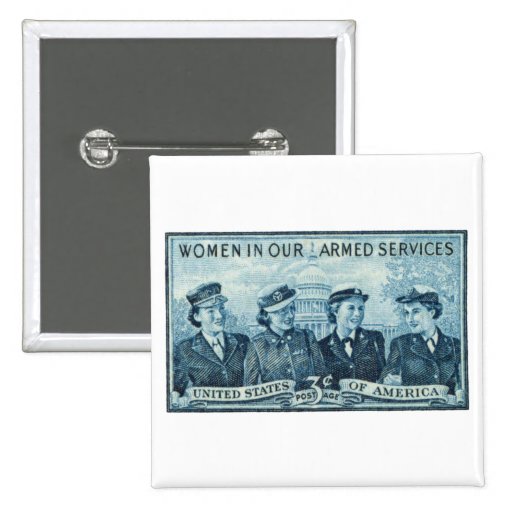 1952 Women in US Armed Services Stamp Buttons