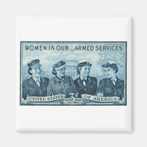 1952 Women in US Armed Services Stamp Refrigerator Magnets