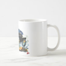 1955 Chevy Belair Black Car Mug