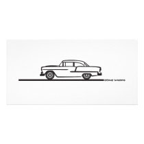 1955 Chevy Hardtop Post Photo Greeting Card