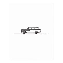 1955 Chevy Station Wagon Post Cards