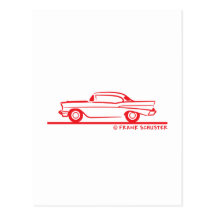 1957 Chevrolet Hardtop Coupe Postcards