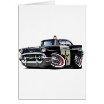 1957 Chevy Belair Police Car Greeting Cards