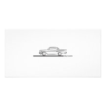 1957 Chevy Hard Top Coupe Customized Photo Card