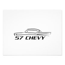 1957 Chevy Hard Top Type Personalized Invites