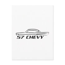 1957 Chevy Hard Top Type Post Cards