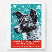 1957 Laika the Space Dog Mouse Pads