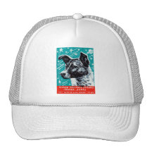 1957 Laika the Space Dog Trucker Hats