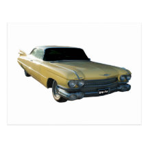 1959 Cadillac Cream Postcards