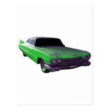 1959 Cadillac green Postcards