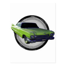 1959 Cadillac lime Postcards