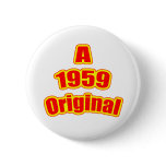 1959 Original Red Pinback Button
