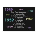 1959 Songs Postcard