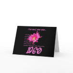 1960 Birthday - The Best Year Ever with Hit Songs Greeting Cards