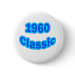 1960 Classic Blue Pinback Button