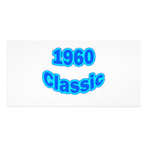 1960 Classic Blue Personalized Photo Card