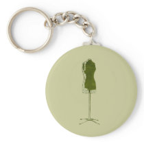 1960s Fashion Retro quirky dress form Keychains