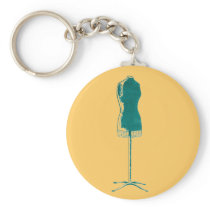 1960s Fashion Retro quirky dress form Key Chain