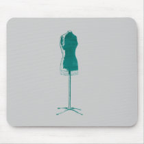 1960s Fashion Retro quirky dress form Mousepad