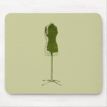 1960s Fashion Retro quirky dress form Mouse Pads