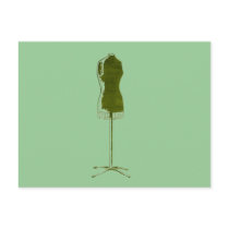 1960s Fashion Retro quirky dress form Postcards