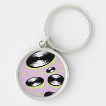 1960s Record Pattern Keychains