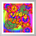 1960's Rock Psychedelic Flower Power Poster posters