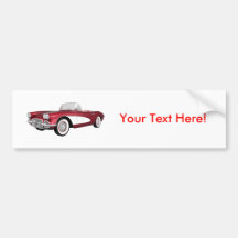 1961 Corvette C1: Candy Apple Finish: Bumper Stickers