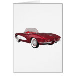 1961 Corvette C1: Candy Apple Finish: Greeting Card
