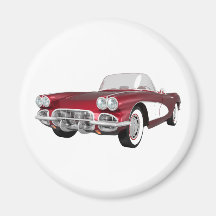 1961 Corvette C1: Candy Apple Finish: Magnets