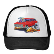 1962-65 Nova Red Wagon Hats